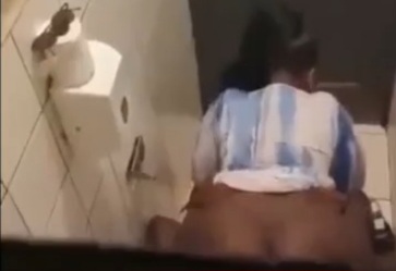 Ugandan influencer Christine Nampira gets fucked in the restroom