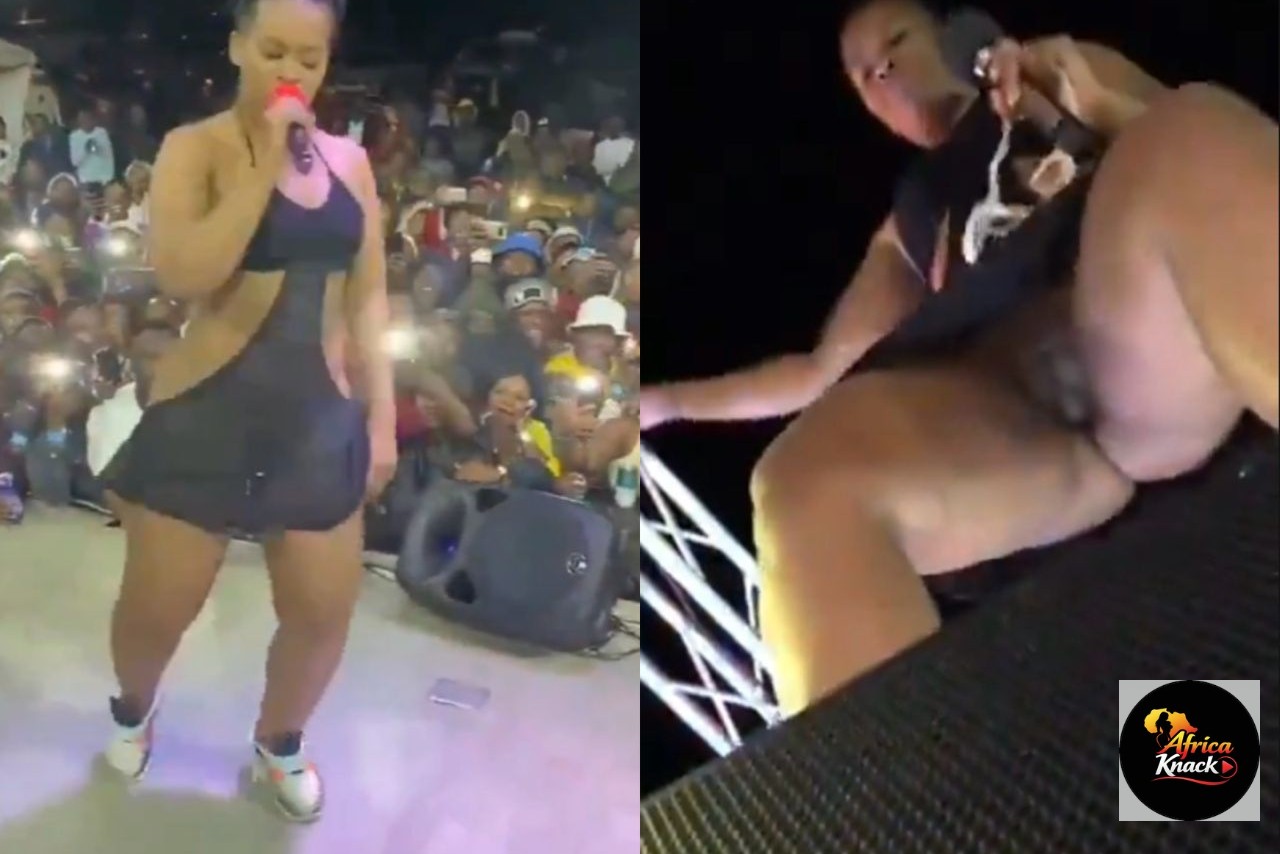 Zodwa Wabantu pussy filmed by fan while performing on stage