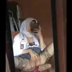 Naughty Morocco Girl Playing With Her Muslim Pussy While Still in a Hijab