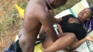 Wild Forest Fuck with a Lady on a Mat in Missionary and Doggy Style